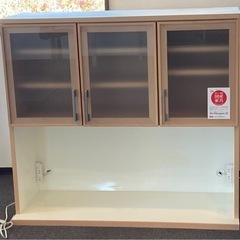 【中古品】値下げしました！　川口家具　食器棚　上下結合可能　コンセント4つ付き　
