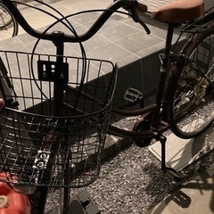 26インチ　自転車　ブラウン