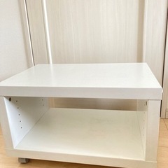 キャスター付テレビボード　ホワイト