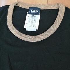 【6】ドルチェ&ガッバーナ/Dolce&Gabbana ゴールドラメ切替カットソーの画像