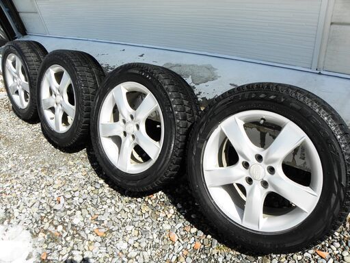スタッドレスタイヤ付き　スバルレガシィＢＰ５純正ホイール４本　ブリザック　レボＧＺ　205/55R16　BLIZZAK　REVO　GZ