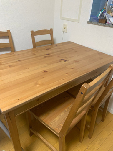 イケア　IKEA ダイニングテーブル　チェア　5点セット