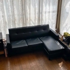 誰か買ってください！現金手渡しでOK  ソファーベッド L字 　...