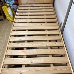 シングルベット用木製フレームの画像