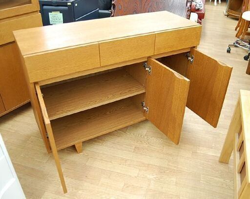 unico サイドボード コルソ 幅113.5×奥42×高77cm カウンター 木製