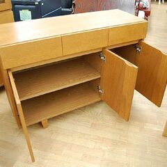 unico サイドボード コルソ 幅113.5×奥42×高77cm カウンター 木製