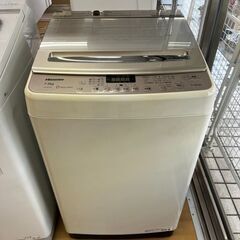 【レガストック川崎本店】ハイセンス　7.5kg　洗濯機　HW-DG75A　2018年製