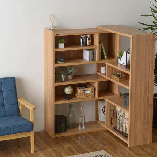 Like（ライク） 伸縮ラック（ハイタイプ／90cm幅）ナチュラル