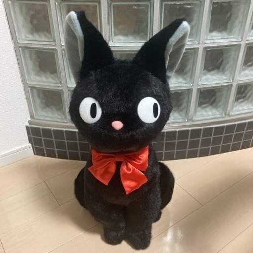 新品 特大 71cm 魔女の宅急便 お座りジジ ぬいぐるみ