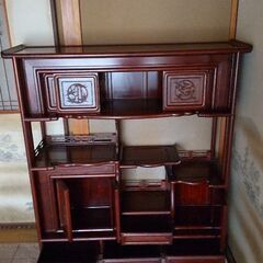 飾り棚　違い棚　茶棚　仏間　和室　　アンティークの画像