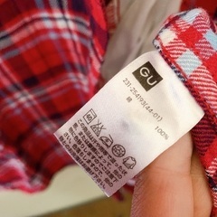 gu チェックシャツワンピースの画像