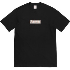 SUPREME &Burberry TEE BLACK L