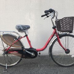 地域限定送料無料 パナソニック ビビ DX 13,2AH 新基準 子供乗せ 赤