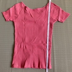 UNIQLO ピンクボートネックネックカットソー　Sの画像