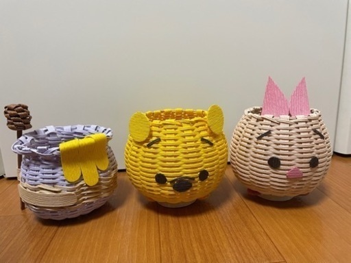 ディズニー　エコクラフト　くまのプーさん　小物入れ