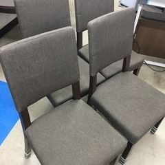 取引場所　南観音　V 2204-289 ニトリ製品　ダイニングテーブルセット　イス4脚　楕円形　キズありの画像