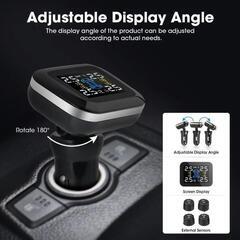 新品　TPMS　デジタルカラーモニター　空気圧監視センサーシステム　ソケット型　タイヤ　エアー　セキュリティ対策　空気漏れ　アルミホイール　事故防止の画像