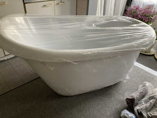新品　未使用品　120cm  猫足風呂バスタブ ホワイト