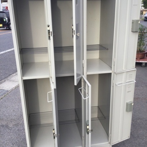 中古　6人用　ロッカー　幅90　　奥行51.5　　高さ179　 （ｃｍ）　3列2段　カギ　各1個