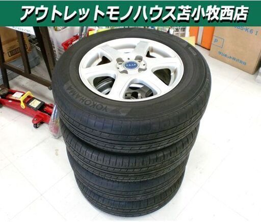 ホイール付タイヤセット FEID 14インチ ヨコハマ ECOS 185/70R14 4本セット 中古 苫小牧西店