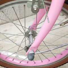 16インチ　自転車　補助輪なし　ヘルメット付き　取引中の画像