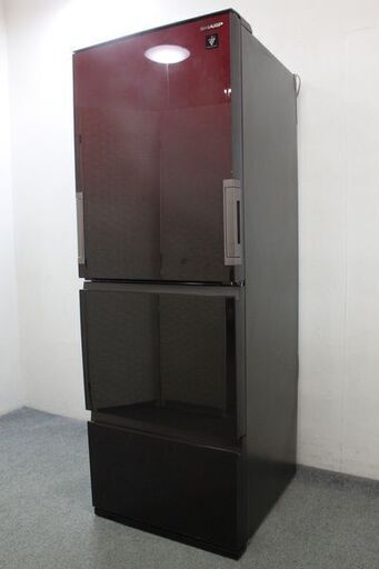 シャープ どっちもドア 3ドア冷凍冷蔵庫 自動製氷 SJ-GW35G-R グラデーションレッド 2021年製 SHARP  中古家電 店頭引取歓迎 R5683)