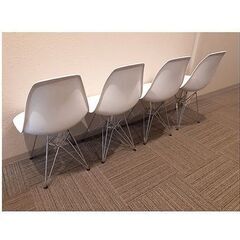 リプロダクト【イームズ シェルチェアDSR 4脚セット】スチール脚