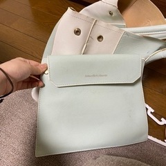 サマンサタバサ シュエット ミント グリーン カバン バッグの画像
