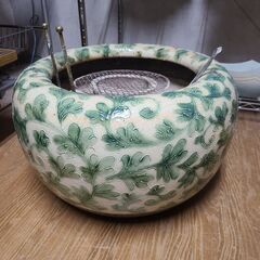 【リサイクルショップどりーむ天保山店】●1861●　現状品販売　火鉢　陶器　焼き物　アンティークの画像