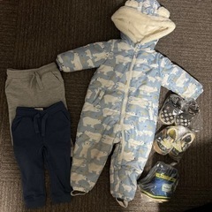 男の子 子供服 スノーウェア シューズ 長靴 上靴 7点