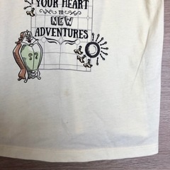 140 UNIQLO Disney 半袖 Tシャツ 黄色 美女と野獣 子供 ディズニーの画像