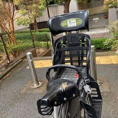 Bridgestone Angelino posh assista　チルドレンシート付き中古自転車の画像