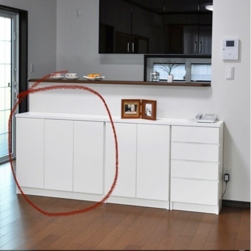 【極美品】カウンター下収納　ホワイト　2セット