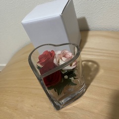 【未使用】ブリザードフラワー　ミニハート　薔薇　ガラスケース