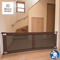 西松屋、ベビーゲート、ベビーフェンス、茶色、美品