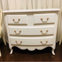 クラシック家具 白家具チェスト コンパニードフランス