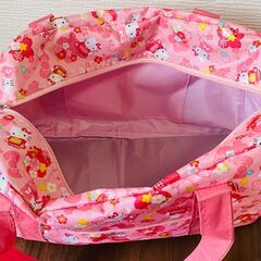 ハローキティ 折りたたみボストンバッグ（美品）の画像