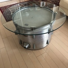 アンティーク　ドラム　テーブル　コーヒーテーブル　の画像