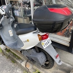 スズキ　レッツ4  カゴ、ボックス、U字ロック付きの画像