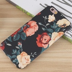新品未使用　アンティーク風フラワー柄iPhoneケースiPhon...
