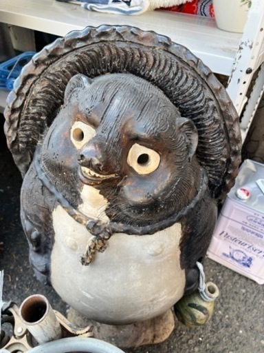 信楽焼 たぬき  高さ88cm 25号くらい 黒色  しげん屋