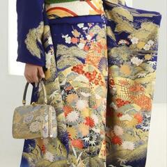 古典柄 青 振袖（小物なし）