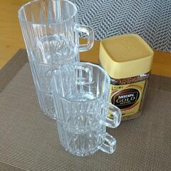 クリスタルガラスコーヒーカップ　5個組の画像
