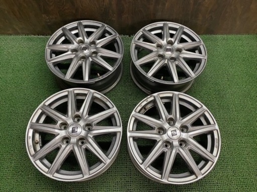 No.608 15×6J +45 -114.3/5H SEIN アルミホイール 15インチ ガンメタ 4本セット ノア ヴォクシー オデッセイ セレナ ステップワゴン 等に