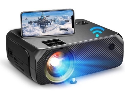 【新品】スクリーン付き WiFiプロジェクター 高輝度 小型 7500lm 1080PフルHD対応 1920×1080最大解像度