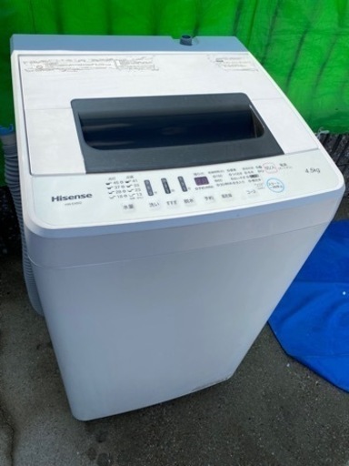 お薦め品‼️激安‼️分解洗浄済み‼️ハイセンス洗濯機4.5kg 2018年