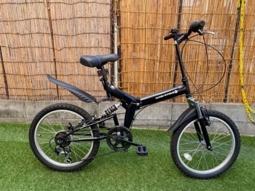 20インチ折りたたみマウンテンバイクフルサスペンションシマノ社製6段ギア変速付き。