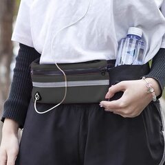 Eono（イオーノ）ランニングポーチ ウエストポーチ 水筒ポーチ付き 軽量 揺れない 防水 スマホ対応  ベルトが調整可能 ユニセックスの画像