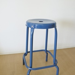 イケア　スツール（青）