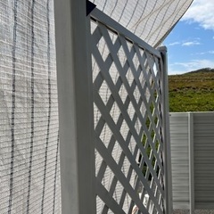 diy ラティス　フェンス　2枚分金具柱付き　